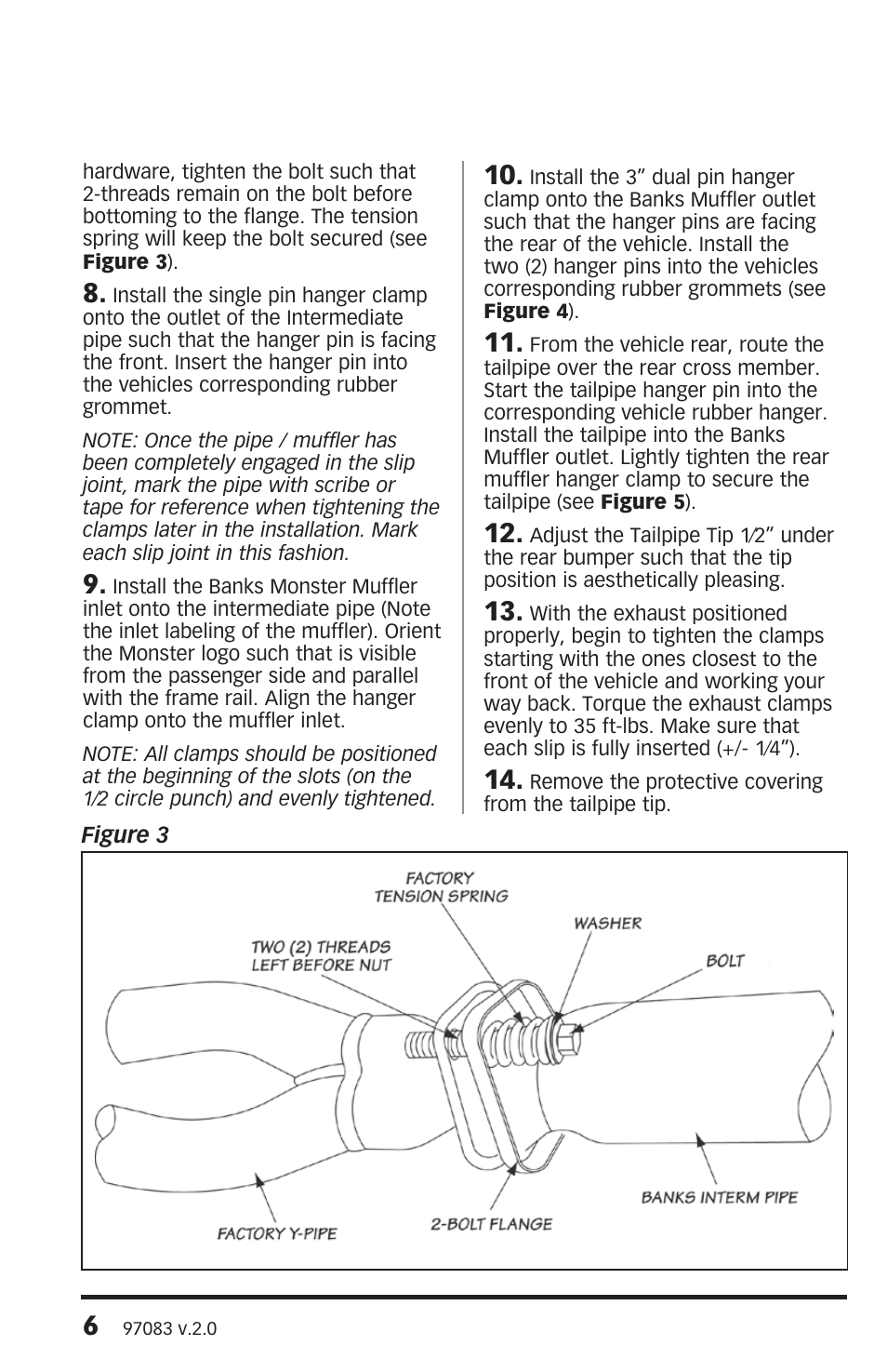 Banks Power Toyota Trucks: (Gas ’07 - 09 4.0L FJ) Exhaust- Monster Exhaust, Single out the back '07-09 User Manual | Page 6 / 8