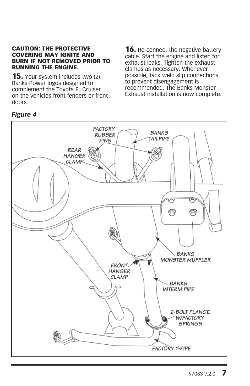 Banks Power Toyota Trucks: (Gas ’07 - 09 4.0L FJ) Exhaust- Monster Exhaust, Single out the back '07-09 User Manual | Page 7 / 8