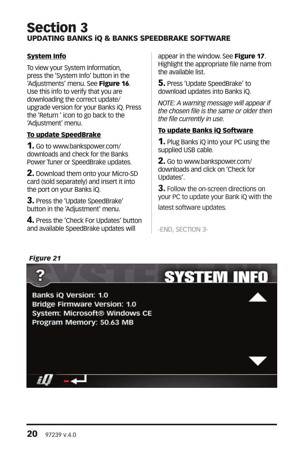 Banks Power Chevy_GMC Trucks: Duramax LLY-LBZ (Diesel ’06 - 07 6.6L) Speed Control- SpeedBrake '06-07 (iQ) For use with Banks iQ User Manual | Page 20 / 24