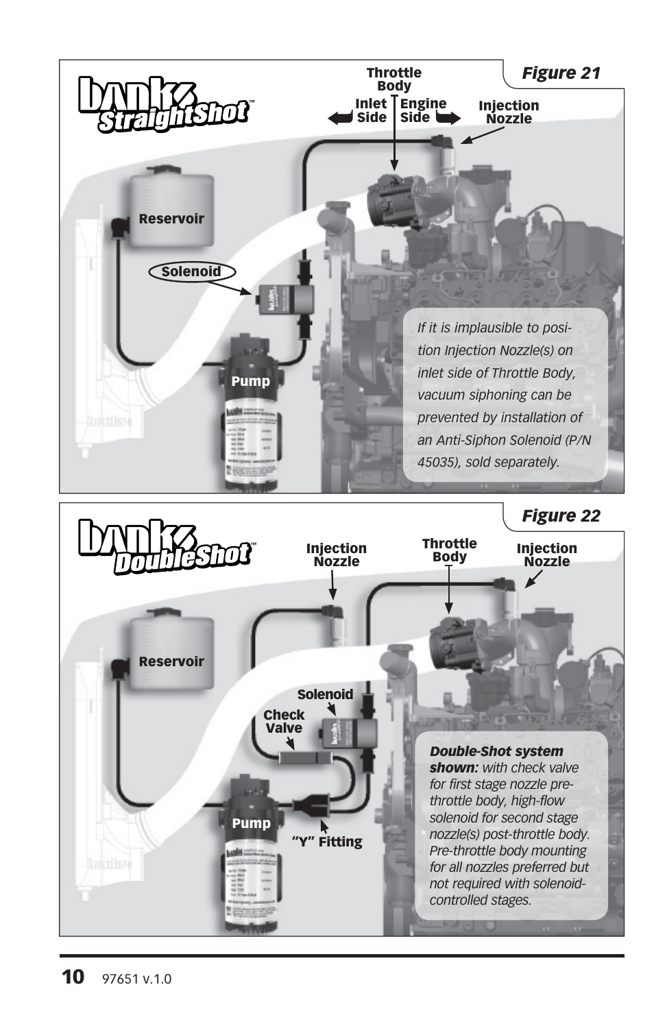 Figure 21 figure 22 | Banks Power Universal Car & Truck: (Gas or Diesel ’50 - 14 Universal) Water-Methanol: Straight-Shot and Double Shot, Vehicle specific applications User Manual | Page 10 / 32