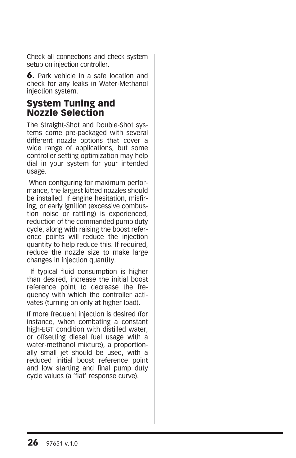 System tuning and nozzle selection | Banks Power Universal Car & Truck: (Gas or Diesel ’50 - 14 Universal) Water-Methanol: Straight-Shot and Double Shot, Vehicle specific applications User Manual | Page 26 / 32