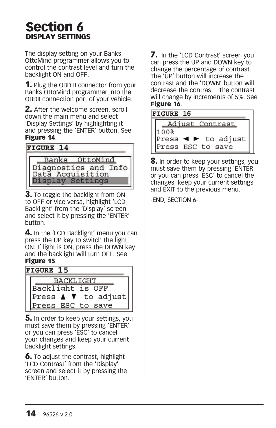 Banks Power Ford Trucks: (Diesel ’99 - 03 7.3L Power Stroke) Programmer- OttoMind Programmer User Manual | Page 14 / 16