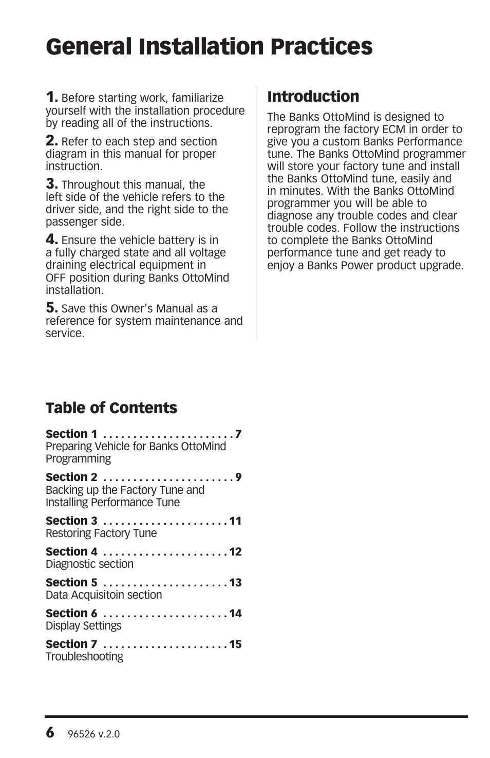 Banks Power Ford Trucks: (Diesel ’99 - 03 7.3L Power Stroke) Programmer- OttoMind Programmer User Manual | Page 6 / 16