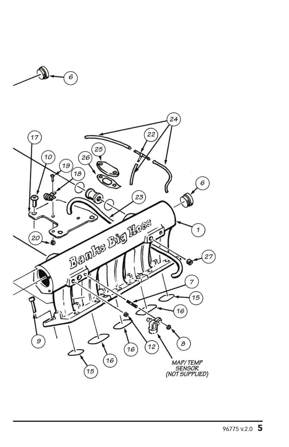 Banks Power Chevy_GMC Trucks: Duramax LB7 (Diesel ’01 - 04 6.6L) Intake- Big Hoss Intake Manifold System '01-07 User Manual | Page 5 / 20