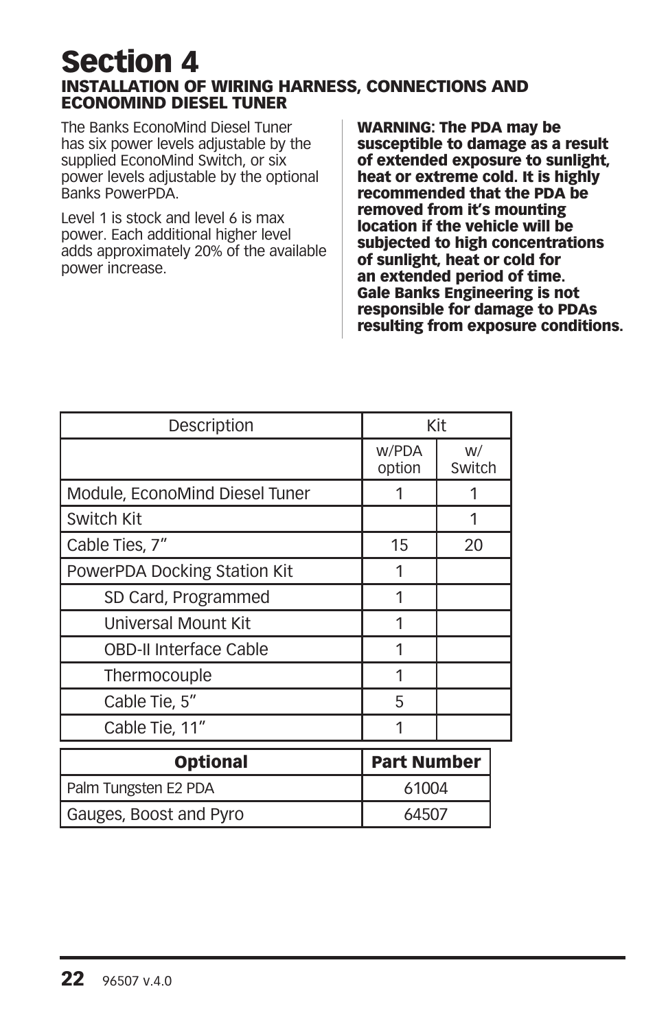 Banks Power Chevy_GMC Trucks: Duramax LMM (Diesel ’07 - 10 6.6L) Power Systems- PowerPack & Stinger w_EconoMind ('07-09) LMM (PDA) Compatible w_Optional PowerPDA User Manual | Page 22 / 60