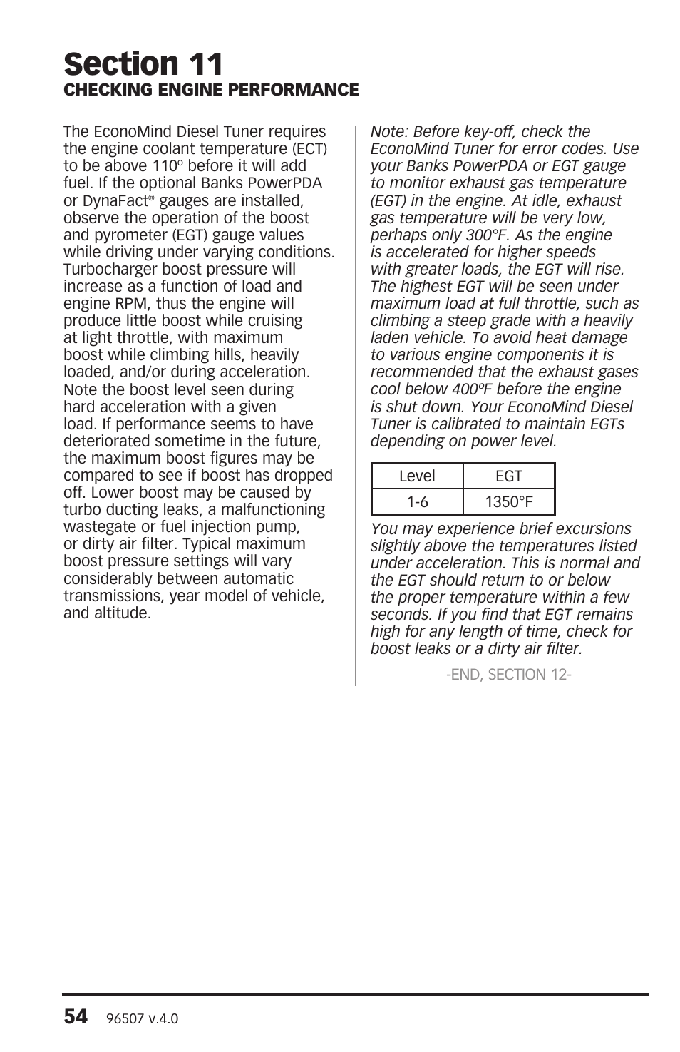 Banks Power Chevy_GMC Trucks: Duramax LMM (Diesel ’07 - 10 6.6L) Power Systems- PowerPack & Stinger w_EconoMind ('07-09) LMM (PDA) Compatible w_Optional PowerPDA User Manual | Page 54 / 60