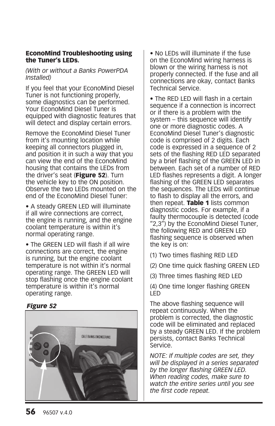 Banks Power Chevy_GMC Trucks: Duramax LMM (Diesel ’07 - 10 6.6L) Power Systems- PowerPack & Stinger w_EconoMind ('07-09) LMM (PDA) Compatible w_Optional PowerPDA User Manual | Page 56 / 60