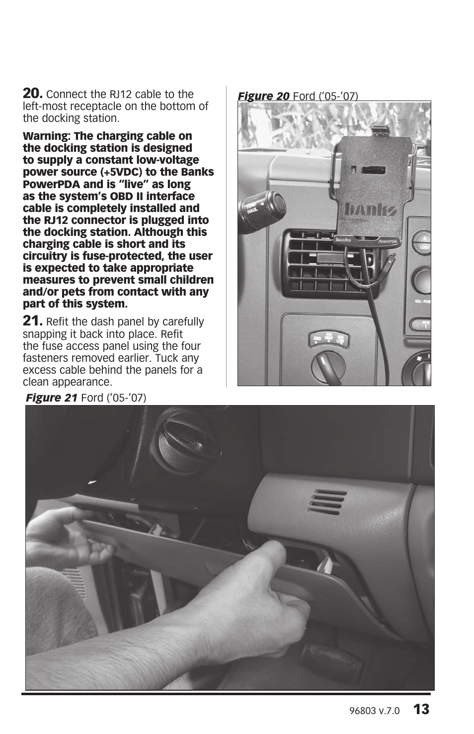 Banks Power Ford Trucks: (Diesel ’03 - 07 6.0L Power Stroke) Interface- PowerPDA For use with EconoMind Ford (03-09), Chevy(01-08), Dodge (03-07) User Manual | Page 13 / 34