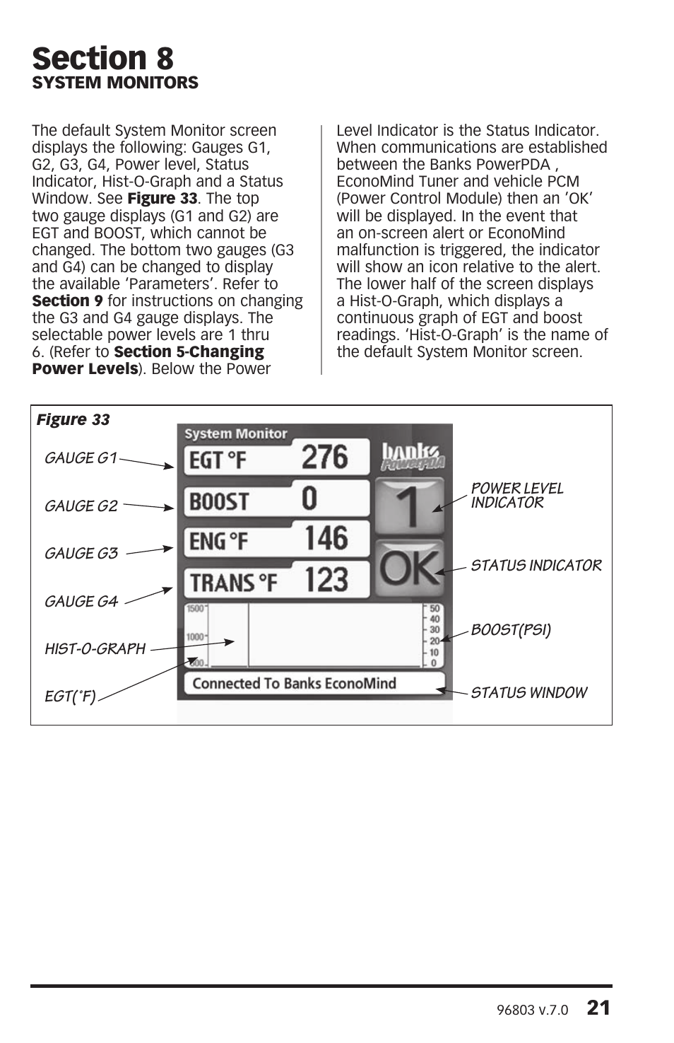 Banks Power Ford Trucks: (Diesel ’03 - 07 6.0L Power Stroke) Interface- PowerPDA For use with EconoMind Ford (03-09), Chevy(01-08), Dodge (03-07) User Manual | Page 21 / 34