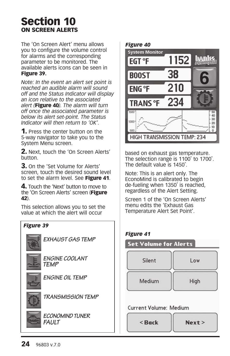 Temp fault 24 | Banks Power Ford Trucks: (Diesel ’03 - 07 6.0L Power Stroke) Interface- PowerPDA For use with EconoMind Ford (03-09), Chevy(01-08), Dodge (03-07) User Manual | Page 24 / 34