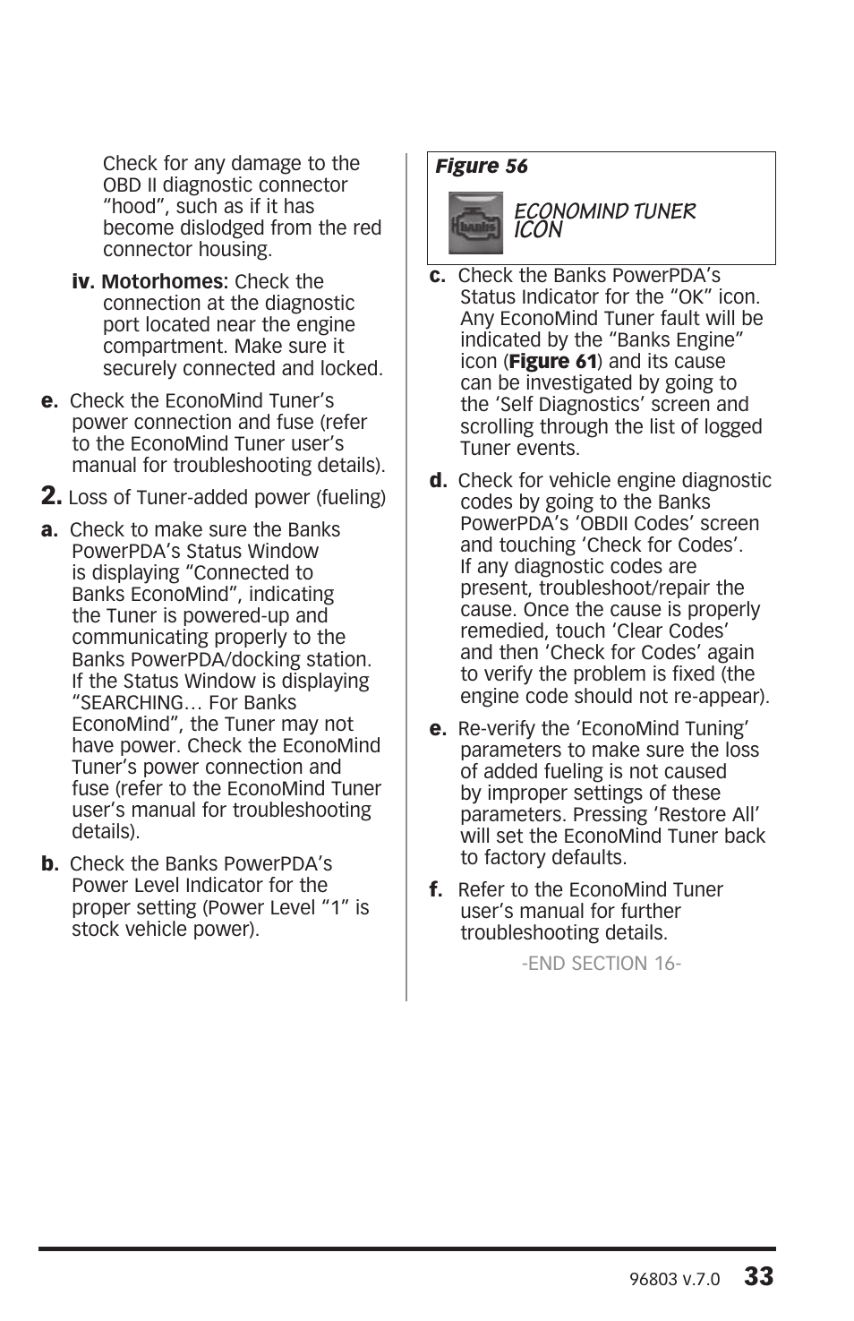 Icon, Economind tuner | Banks Power Ford Trucks: (Diesel ’03 - 07 6.0L Power Stroke) Interface- PowerPDA For use with EconoMind Ford (03-09), Chevy(01-08), Dodge (03-07) User Manual | Page 33 / 34