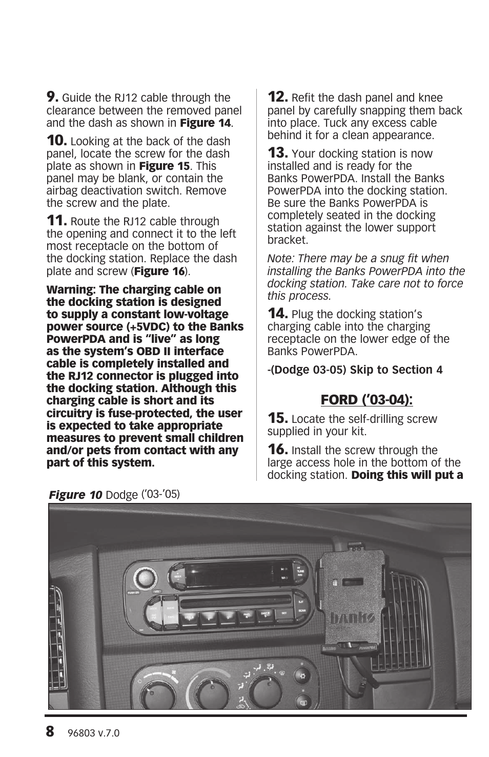 Ford (’03-04) | Banks Power Ford Trucks: (Diesel ’03 - 07 6.0L Power Stroke) Interface- PowerPDA For use with EconoMind Ford (03-09), Chevy(01-08), Dodge (03-07) User Manual | Page 8 / 34