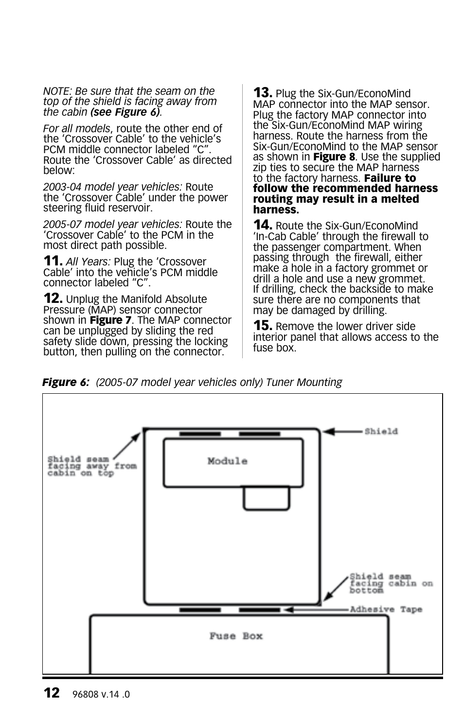Banks Power Ford Trucks: (Diesel ’03 - 07 6.0L Power Stroke) Tuner- Six-Gun Diesel Tuner w_Optional Banks Brake & Speed-Loader '03-07 For use with Six-Gun_EconoMind Selector Switch User Manual | Page 12 / 44