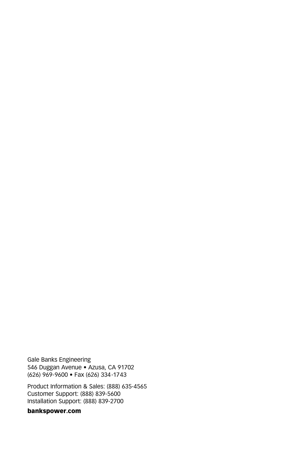 Banks Power Ford Trucks: (Diesel ’03 - 07 6.0L Power Stroke) Tuner- Six-Gun Diesel Tuner w_Optional Banks Brake & Speed-Loader '03-07 For use with Six-Gun_EconoMind Selector Switch User Manual | Page 44 / 44