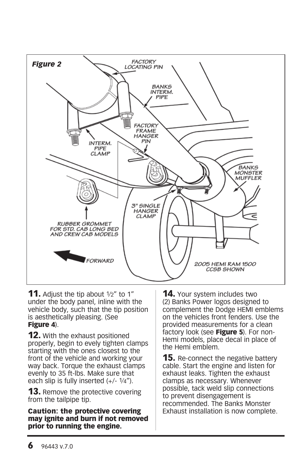 Banks Power Dodge Trucks: (Gas ’02 - 10 5.7L HEMI & 4.7L) Exhaust- Monster Exhaust '02-05 (03-05) Ram 1500 HEMI, (03-05) Ram 2500 HEMI, (02-03) Ram 1500 & 4.7L Magnum User Manual | Page 6 / 8