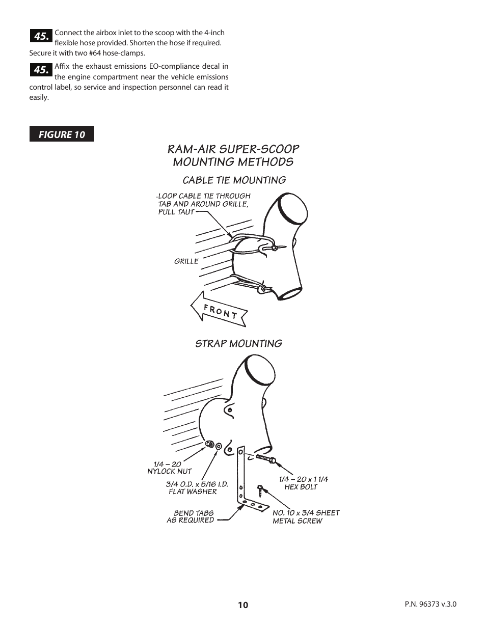 Banks Power GM Motorhomes: (Gas ’96 - 00 7.4L Vortec) PowerPack system (EFI Vortec, P30 chassis) User Manual | Page 10 / 12