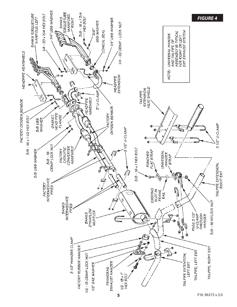 Banks Power GM Motorhomes: (Gas ’96 - 00 7.4L Vortec) PowerPack system (EFI Vortec, P30 chassis) User Manual | Page 5 / 12
