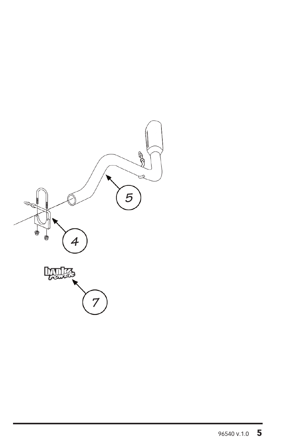 Banks Power Chevy_GMC Trucks: Gas ’99 - 14 4.3,4.8,5.3,6.0,6.2,8.1 Exhaust- Monster Exhaust, Single Passenger side exit '07 Chevy Avalanche 5.3L & 6.0L V-8 User Manual | Page 5 / 12