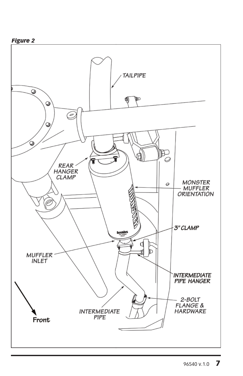 Banks Power Chevy_GMC Trucks: Gas ’99 - 14 4.3,4.8,5.3,6.0,6.2,8.1 Exhaust- Monster Exhaust, Single Passenger side exit '07 Chevy Avalanche 5.3L & 6.0L V-8 User Manual | Page 7 / 12