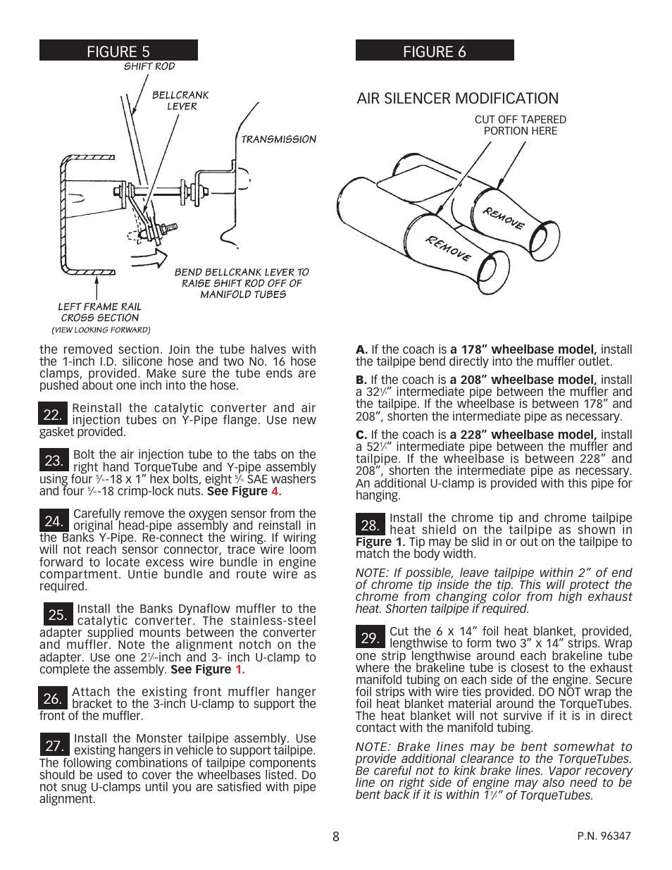 Figure 5 figure 6, Air silencer modification | Banks Power Ford Motorhomes: (Gas ’93 - 98 7.5L Class-A) PowerPack System (Class-A, JD_OK chassis) For Use w_ 460 EFI Engine User Manual | Page 8 / 12