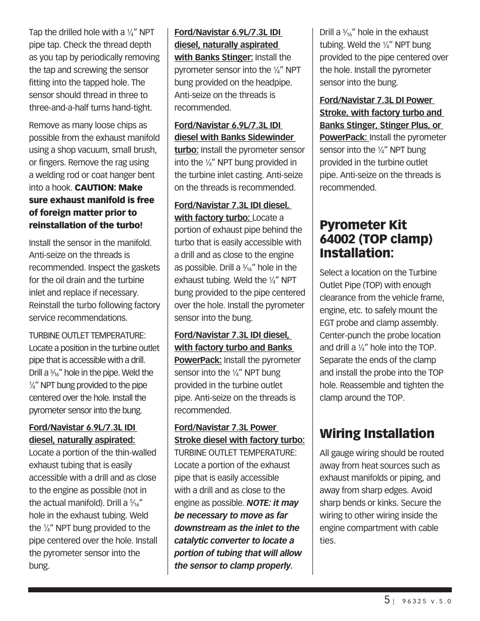 Wiring installation | Banks Power Pyrometer User Manual | Page 5 / 8