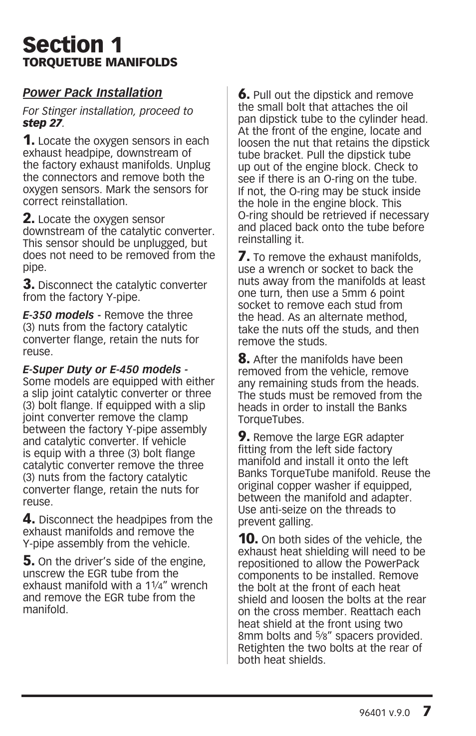 Banks Power Ford Motorhomes: (Gas ’97 - 04 6.8L Class-C) Power Systems- PowerPack & Stinger Systems & Optional OttoMind (Class-C) User Manual | Page 7 / 16