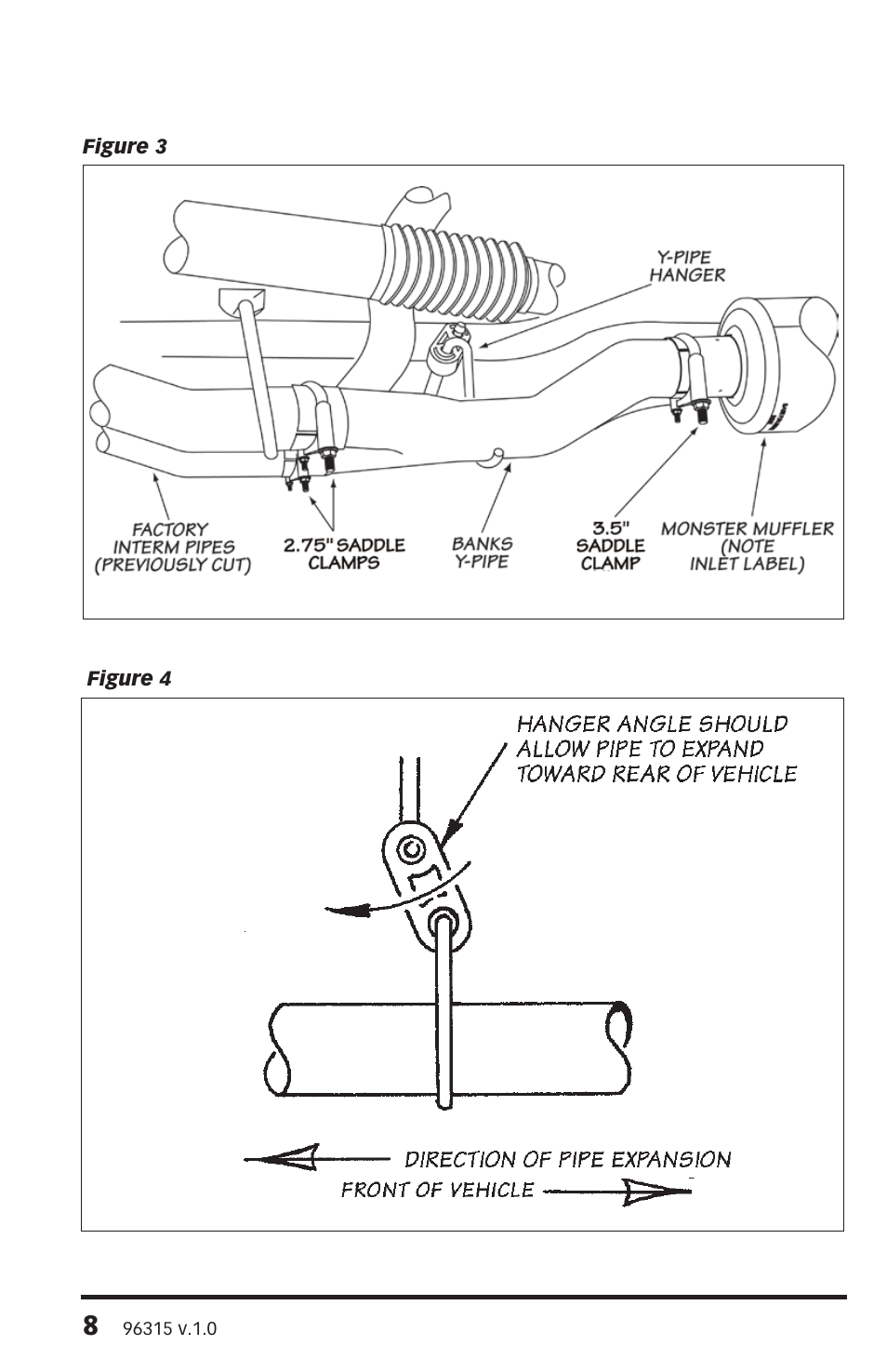 Banks Power Chevy_GMC Trucks: Gas ’99 - 14 4.3,4.8,5.3,6.0,6.2,8.1 Exhaust- Monster Exhaust, Single Passenger side exit '06 (6.0L 1500HD Classic) User Manual | Page 8 / 10