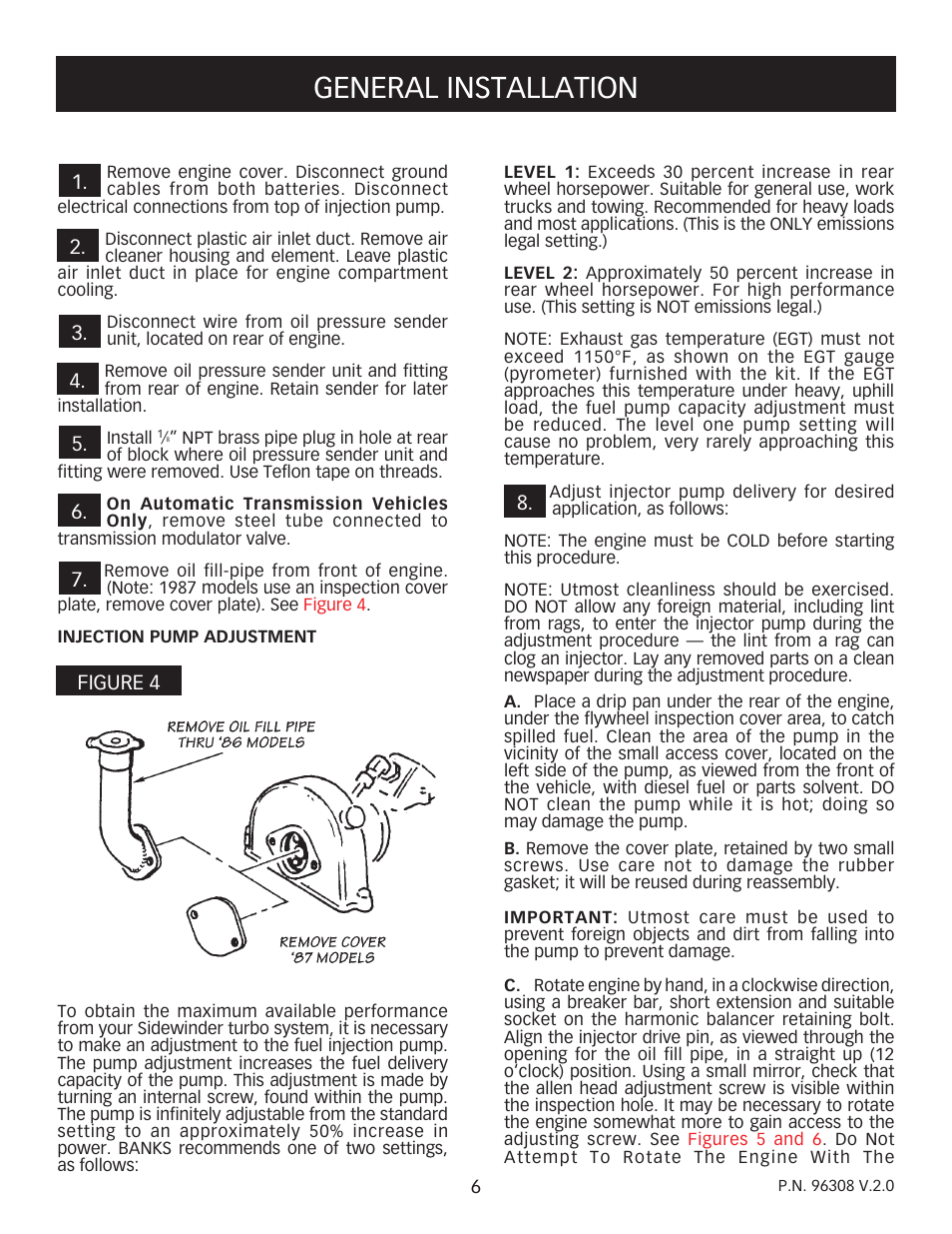 General installation | Banks Power Ford Trucks: (Diesel ’83 - 93 6.9 & 7.3L) Forced Induction- Sidewinder turbo system (Van) 6.9 & 7.3L User Manual | Page 6 / 24