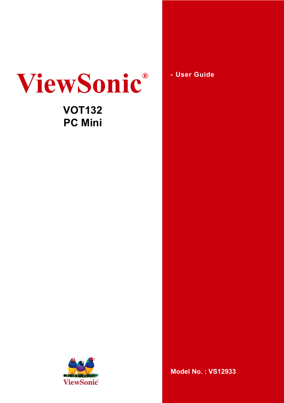 VIEWSONIC PC mini 132 User Manual | 35 pages