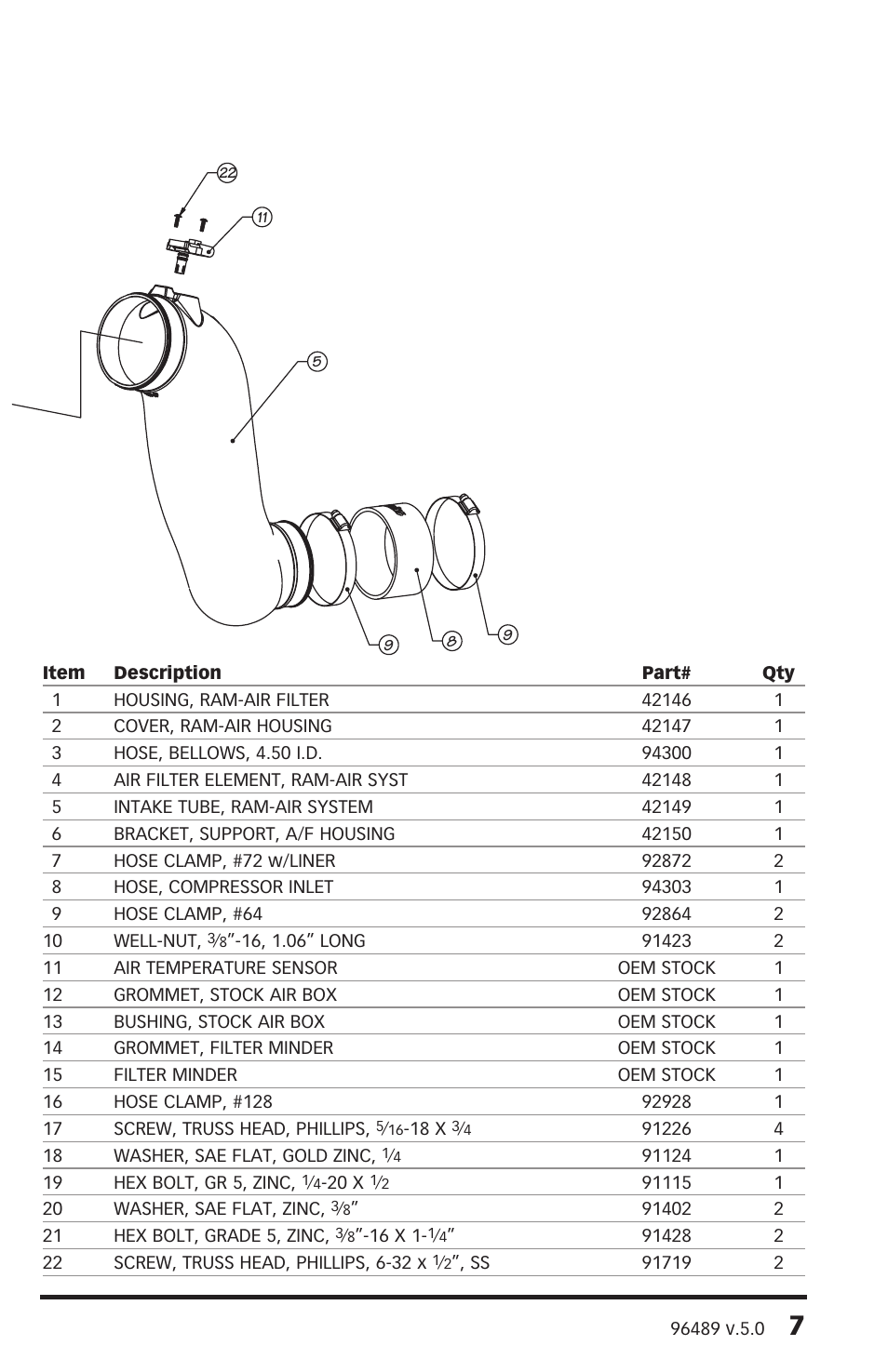 Banks Power Dodge Trucks: (Diesel ’03 - 07 5.9L Cummins) Intake- Banks Ram-Air Intake system '03-07 235, 250, 305 and 325 HP, Dodge Cummins 5.9L (24-valve) Trucks User Manual | Page 7 / 20