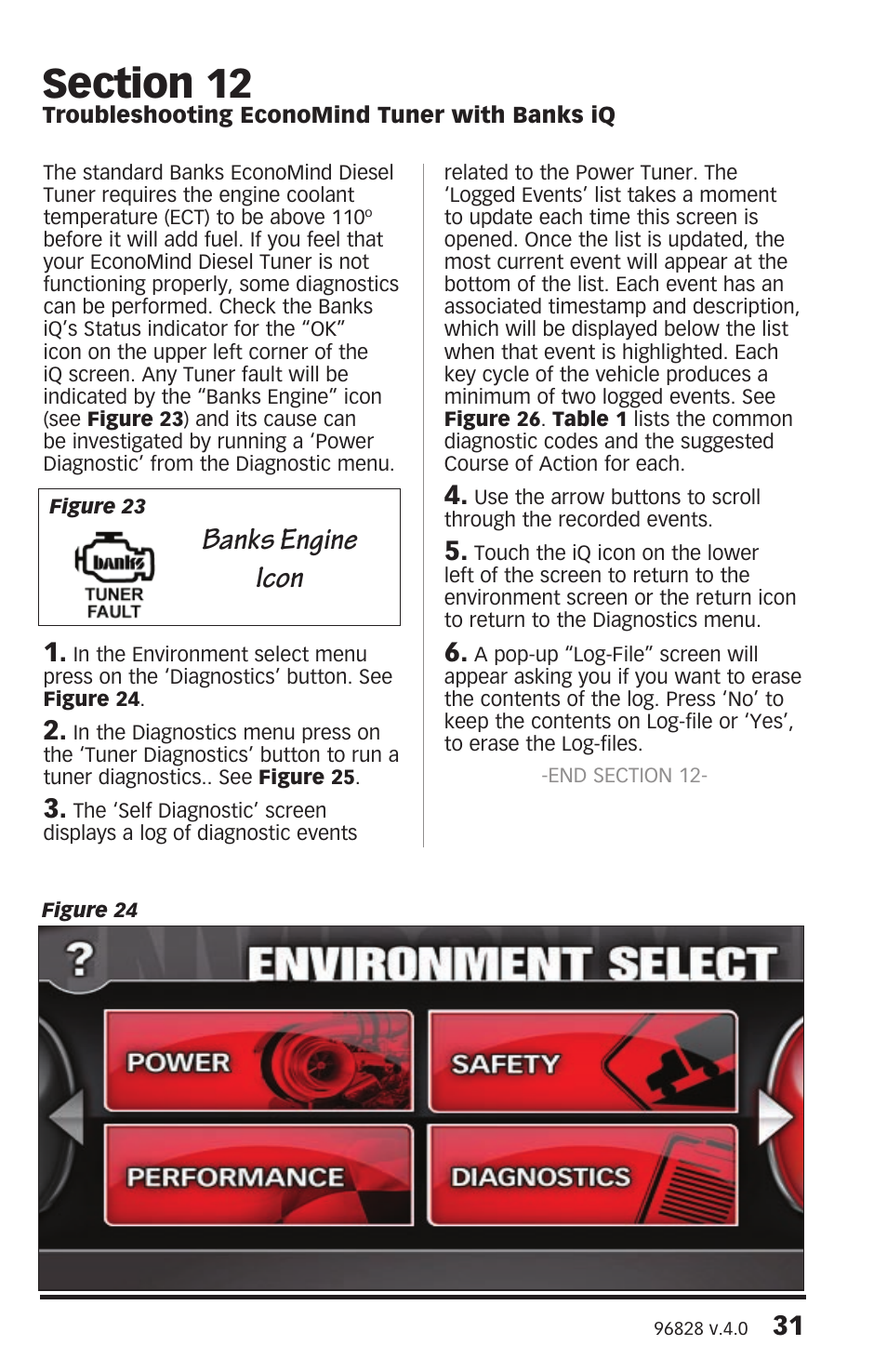 Banks engine icon | Banks Power Cummins Motorhomes: (Diesel ’03 - 07 ISB-CR 5.9L) Power Pack with EconoMind and Banks iQ w_optional DynaFact Gauges 5.9L (Class-A w_Allison 2000-3000 Trans '03-07), 6.7L (Class-A, All Trans) '07-09 User Manual | Page 31 / 34