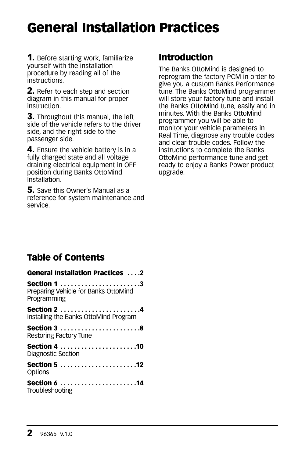 Banks Power GM Motorhomes: (Gas ’01 - 10 8.1L Workhorse) Programmer- AutoMind programmer '02 Class-A MH User Manual | Page 2 / 16