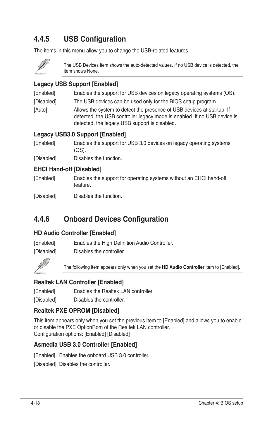 5 usb configuration, 6 onboard devices configuration, Usb configuration -18 | Onboard devices configuration -18 | Asus S2-P8H61E User Manual | Page 72 / 80