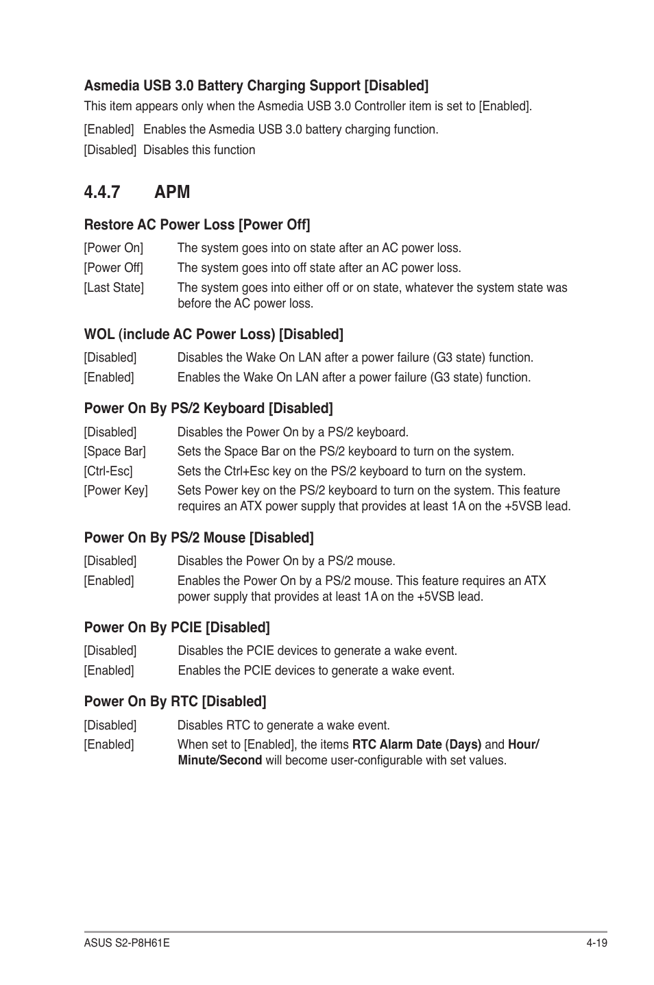 7 apm, Apm -19 | Asus S2-P8H61E User Manual | Page 73 / 80