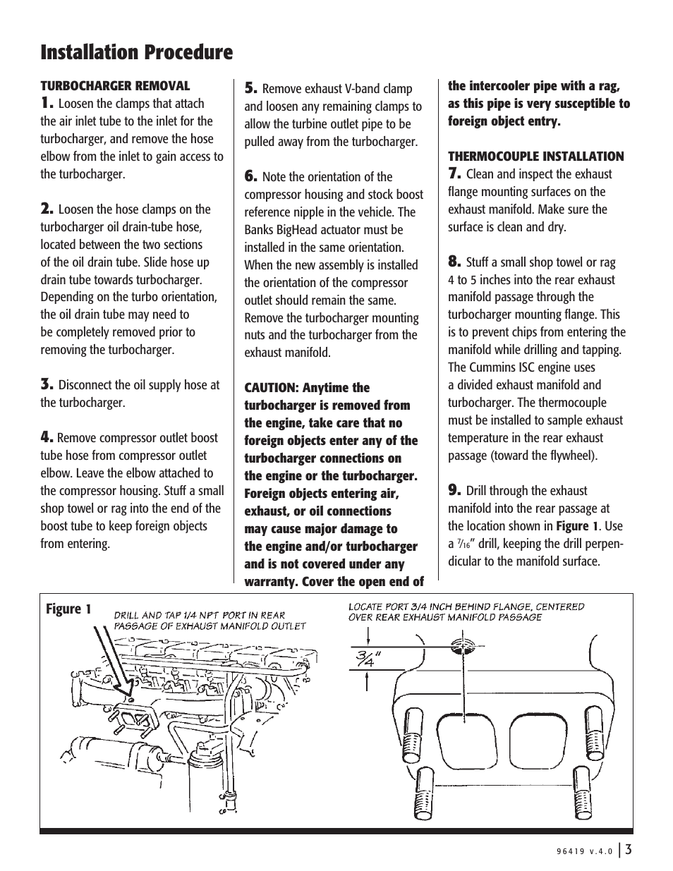 Installation procedure | Banks Power Cummins Motorhomes: (Diesel ’98 - 03 ISC 8.3L) PowerPack TLC & Stinger TLC systems '98-03 8.3L, 315, 330 or 350-hp, 24-valve, Class-A MH, Except Common Rail User Manual | Page 3 / 12