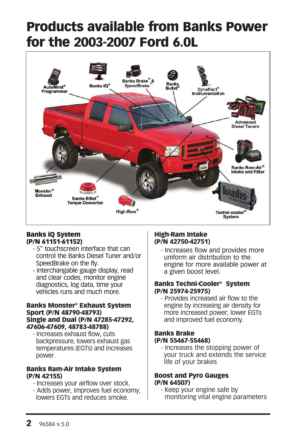 Banks Power Ford Trucks: (Diesel ’03 - 07 6.0L Power Stroke) Tuner- Bullet Diesel Tuner '03-07 User Manual | Page 2 / 24