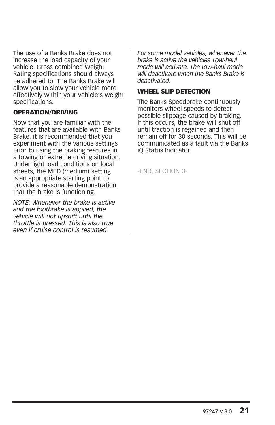 Banks Power Chevy_GMC Trucks: Duramax LMM (Diesel ’07 - 10 6.6L) Speed Control- Banks Brake w_ Switch User Manual | Page 21 / 24