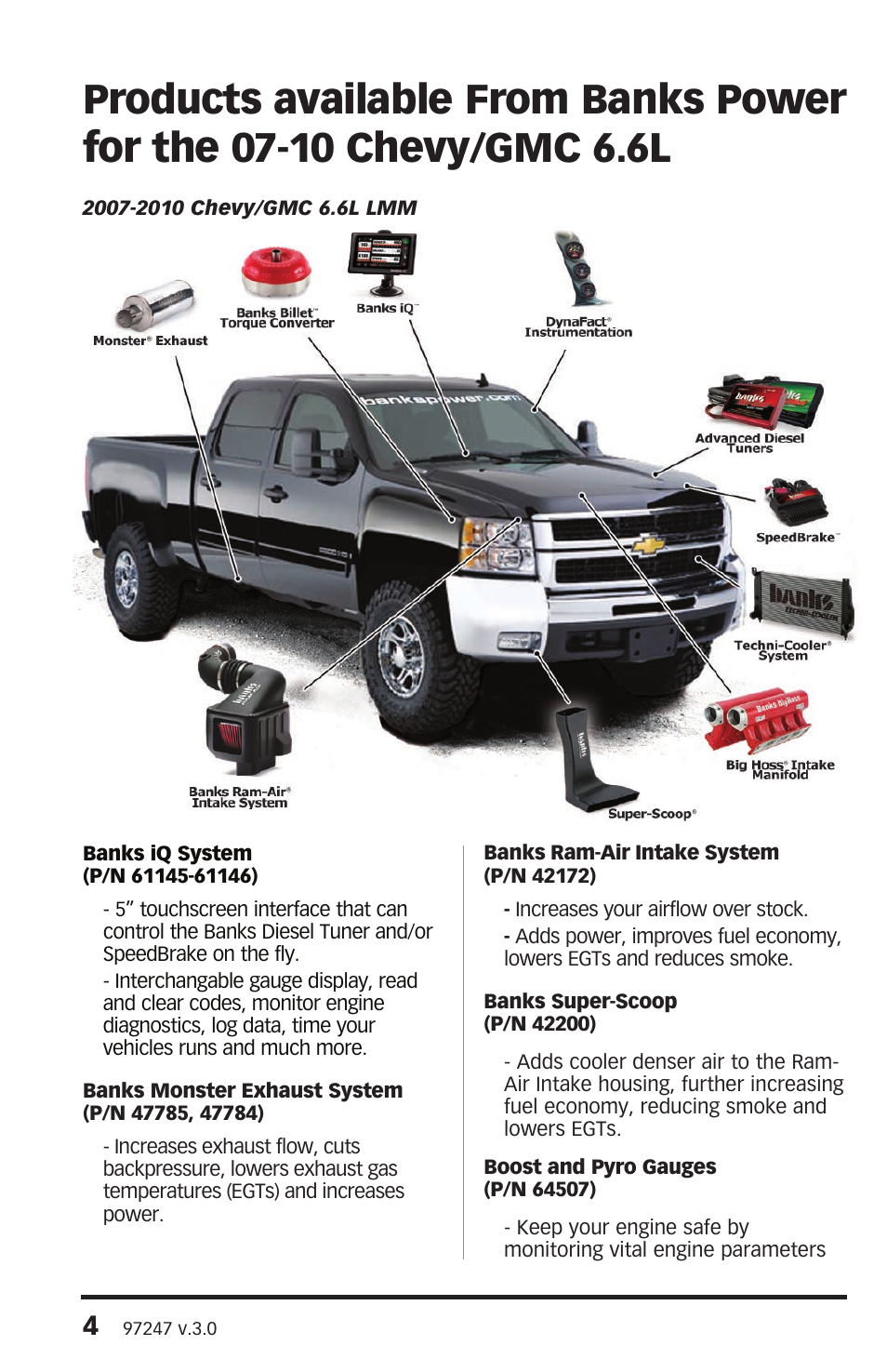 Banks Power Chevy_GMC Trucks: Duramax LMM (Diesel ’07 - 10 6.6L) Speed Control- Banks Brake w_ Switch User Manual | Page 4 / 24