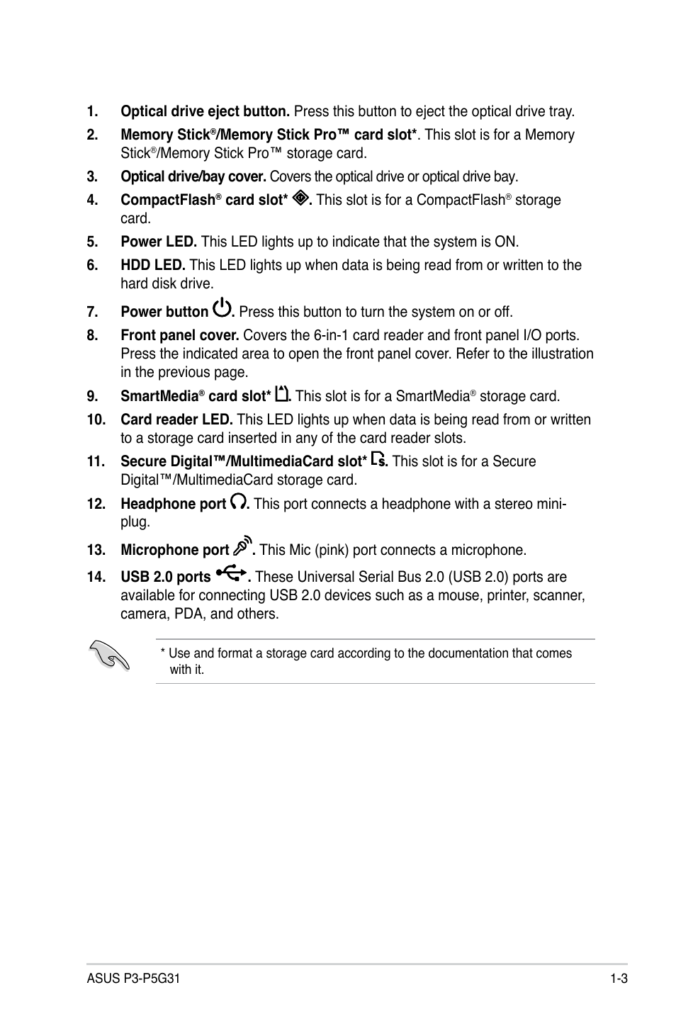 Asus P3-P5G31 User Manual | Page 13 / 100