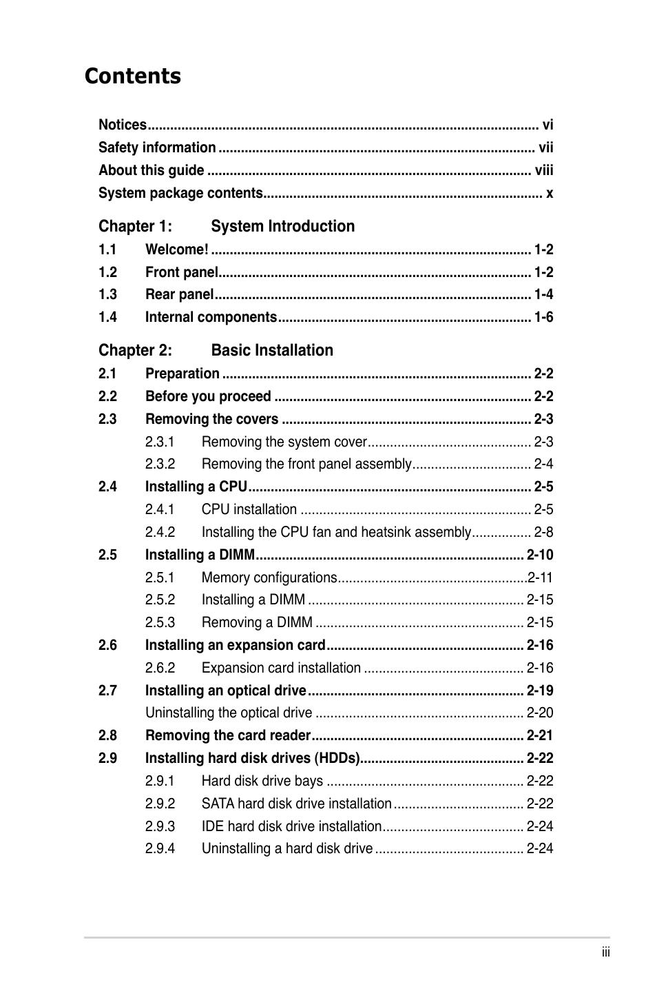 Asus P3-P5G31 User Manual | Page 3 / 100