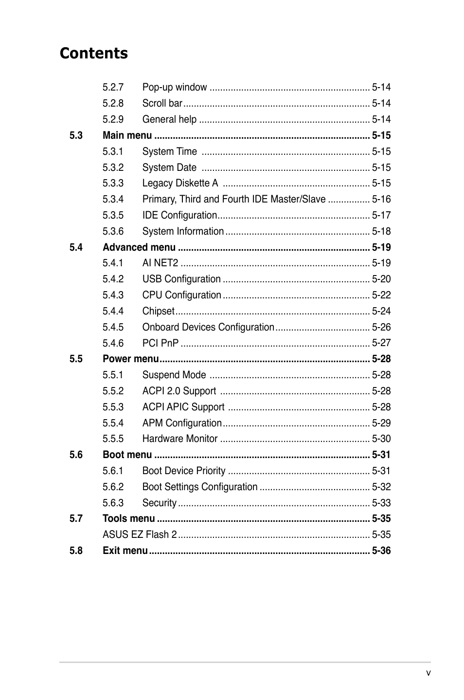 Asus P3-P5G31 User Manual | Page 5 / 100