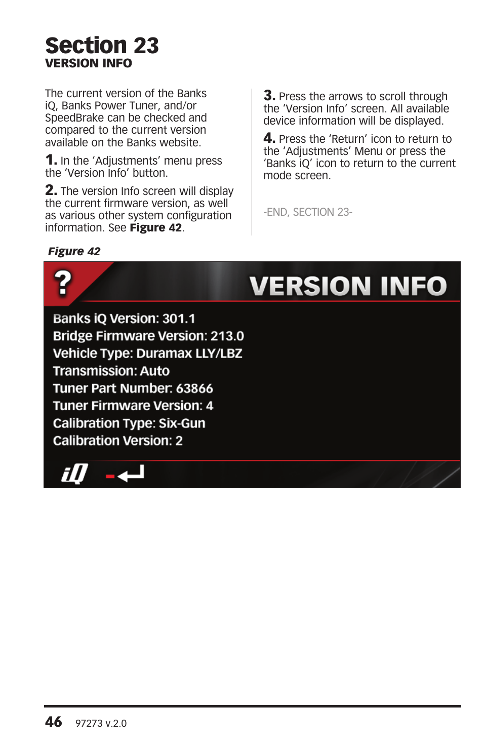 Banks Power Interface- Banks iQ 2.0 1996 & Later Vehicles with OBDII Diagnostics User Manual | Page 46 / 48