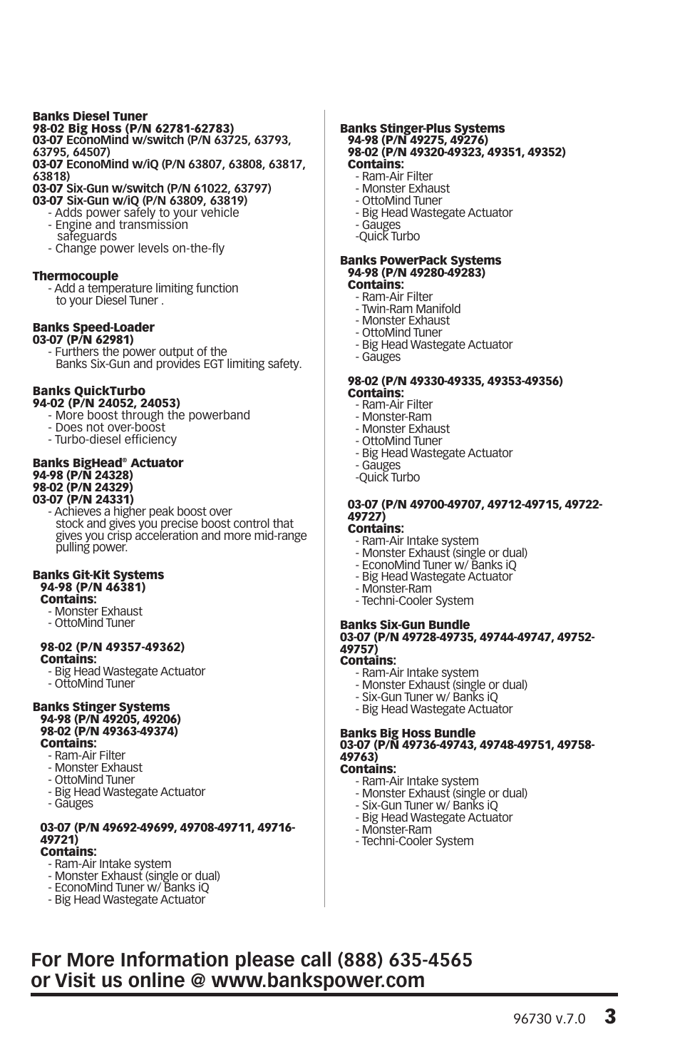 Banks Power Dodge Trucks: (Diesel ’94 - 98 5.9L Cummins) Powertrain- Banks Billet Torque Converter (94-07) For use w_ 47RE and 48RE Trans User Manual | Page 3 / 12