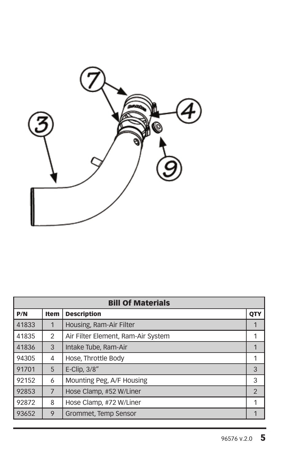 Banks Power Jeep Trucks: (Gas ’07 - 11 3.8L) Intake- Ram-Air Intake System '07-09 Jeep 3.8L User Manual | Page 5 / 12