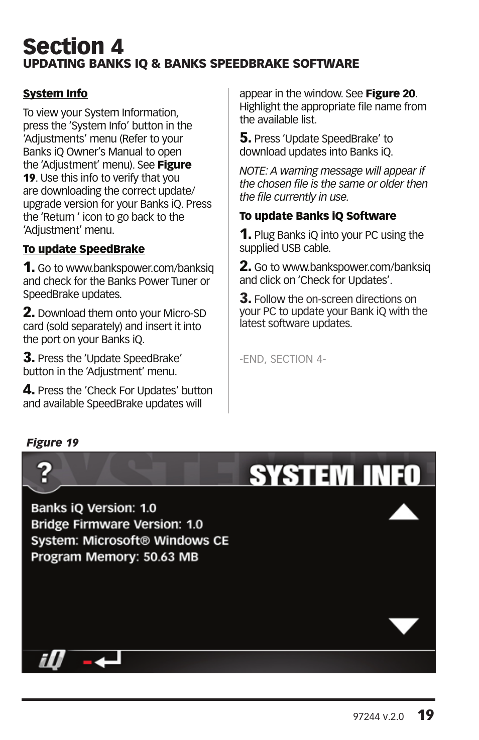 Banks Power Ford Trucks: (Diesel ’08 - 10 6.4L Power Stroke) Speed Control- SpeedBrake '08-09  For use with PowerPDA & Banks iQ User Manual | Page 19 / 24