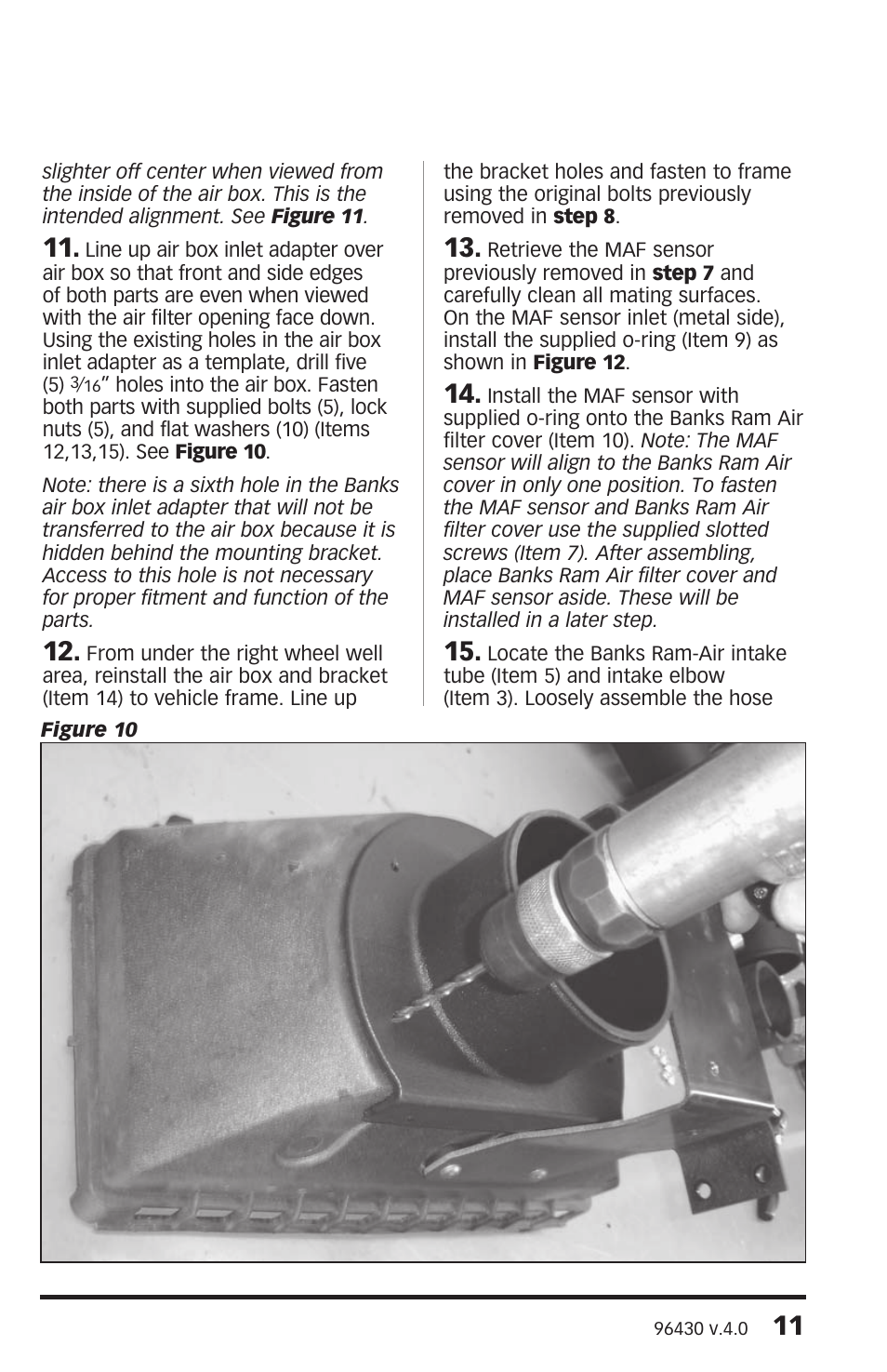 Banks Power GM Motorhomes: (Gas ’01 - 10 8.1L Workhorse) Intake- Ram-Air Intake system '01-08 Class-A MH User Manual | Page 11 / 24