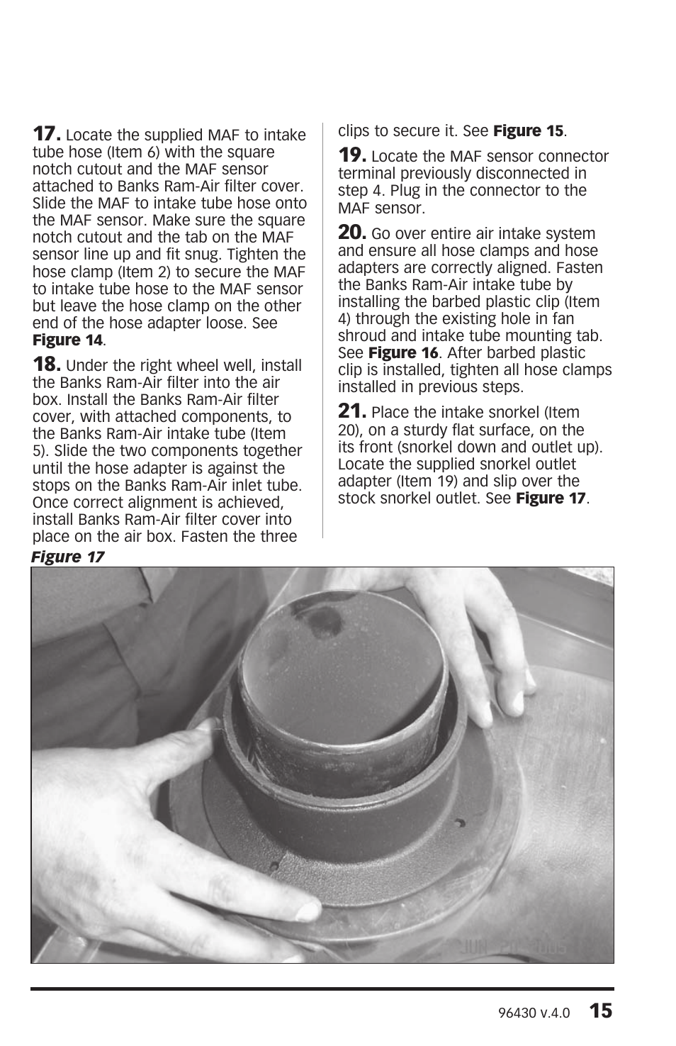 Banks Power GM Motorhomes: (Gas ’01 - 10 8.1L Workhorse) Intake- Ram-Air Intake system '01-08 Class-A MH User Manual | Page 15 / 24