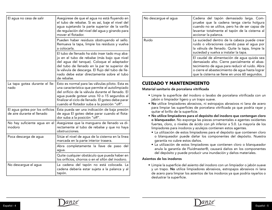 Danze DC024110 - Homeowner Manual User Manual | Page 7 / 12