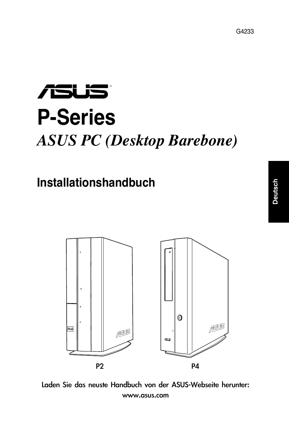 P-series, Asus pc (desktop barebone), Installationshandbuch | Asus P2-P5945GC User Manual | Page 17 / 80