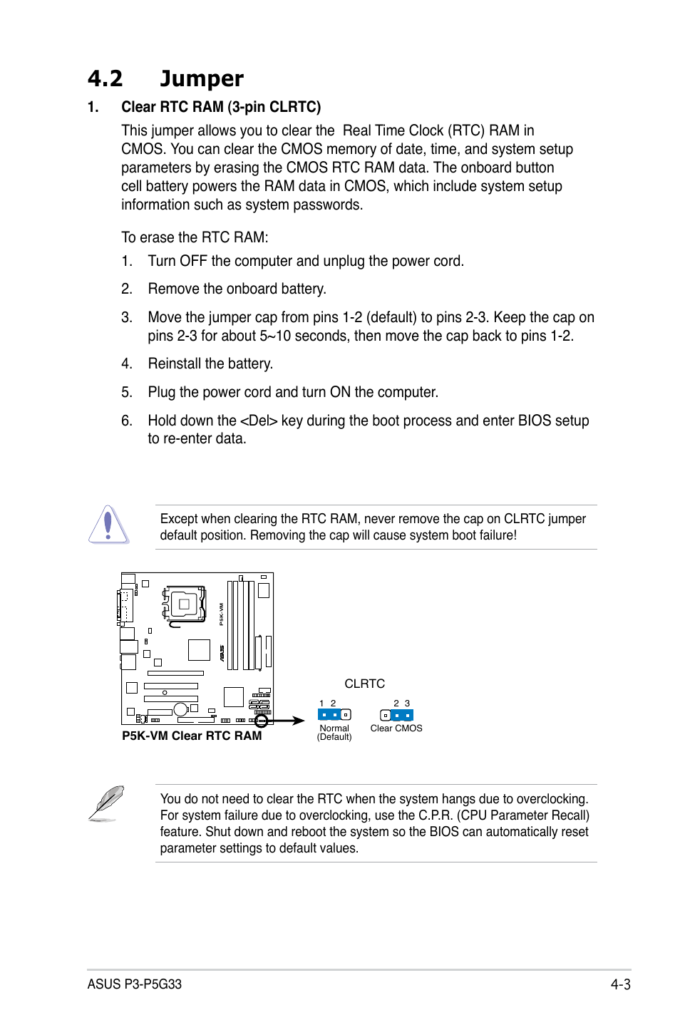 2 jumper | Asus P3-P5G33 User Manual | Page 53 / 98